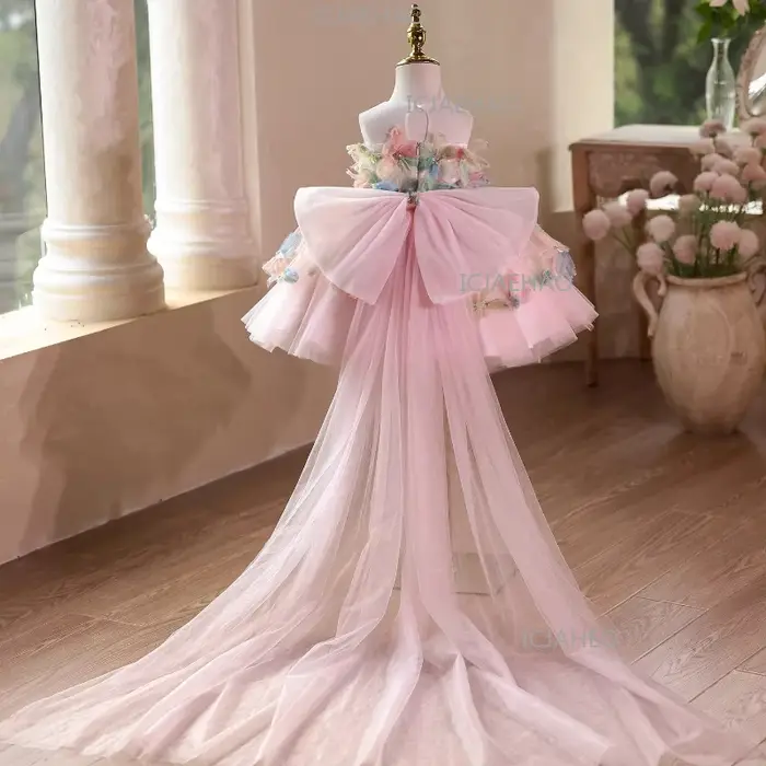 Robe de princesse pour enfants, tenue de cérémonie pour filles, robe de performance au piano, tenue 