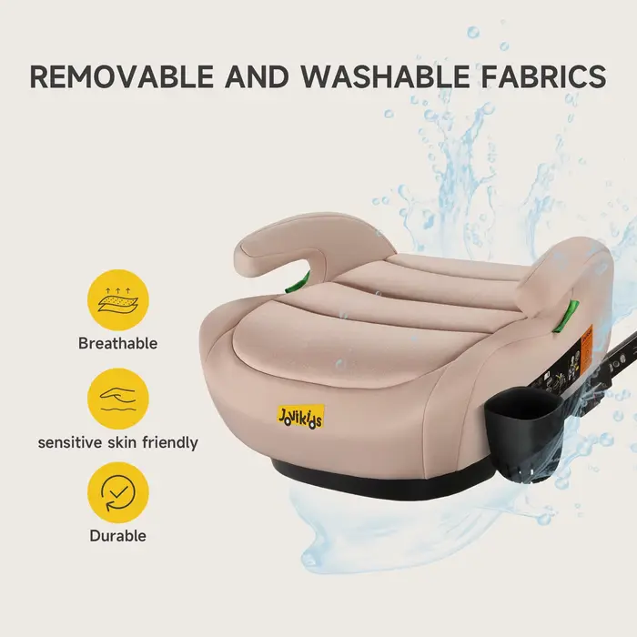 Siège rehausseur portable Jovikids OHHO+ avec porte-gobelet, pour siège auto de voyage pour enfants,