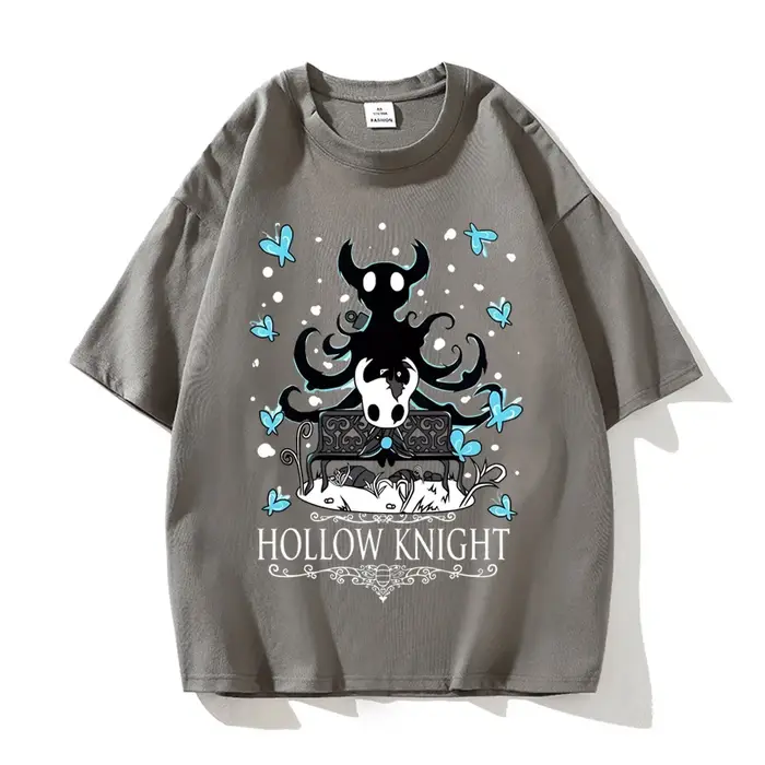 T-shirt Hollow Knight en coton pour hommes, de haute qualité, culture pop, punk, t-shirt numérique, 