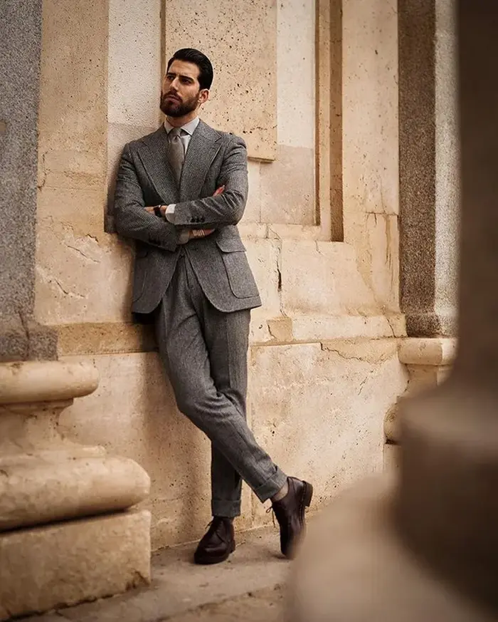 Costumes sur mesure pour hommes, 2 pièces, revers, petit tissu pied-de-poule, formel, mariage, décon