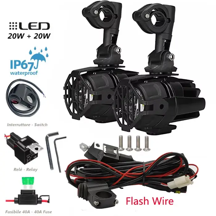 Lumière stroboscopique anti-brouillard Led pour motos, pour BMW R1200GS, R1250GS, ADV, F800GS, K1600