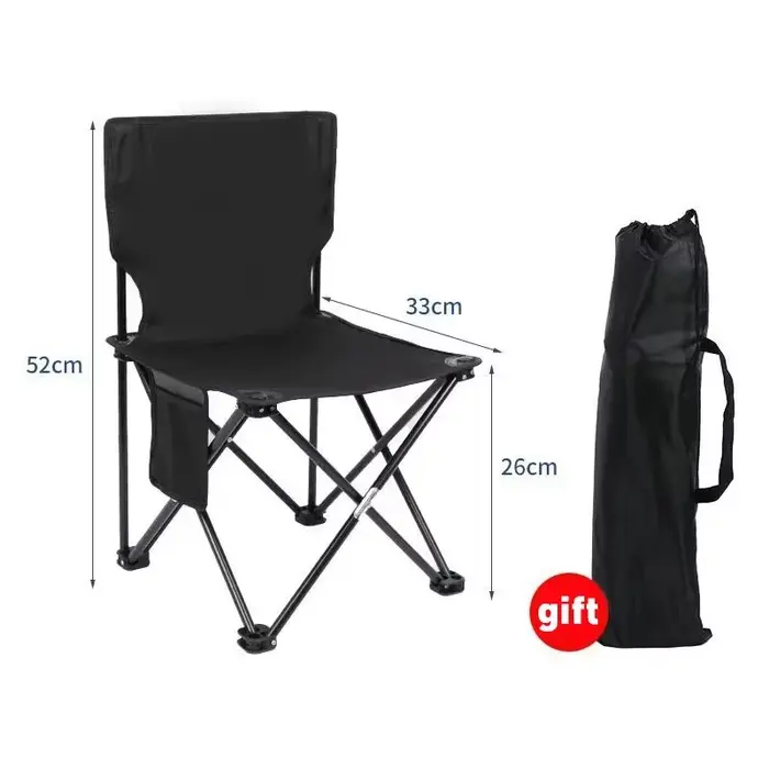 Chaise Pliante Portable d'Extérieur avec Sac de Rangement, Légère, Confortable, Équipement de Campin