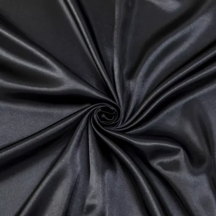 Drap-Juste en Satin Noir de Couleur Unie, Juste de Matelas avec Bande artificiel astique, Taies d'Or