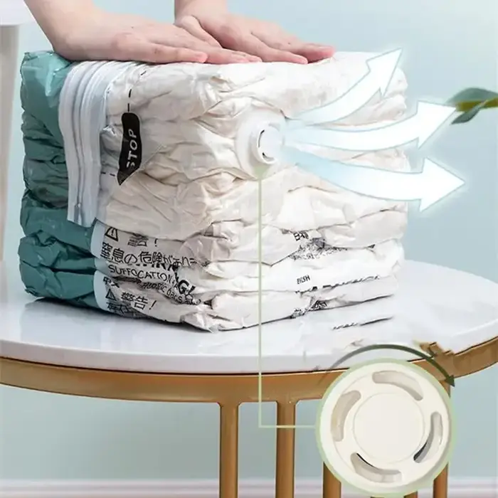 Grands sacs de rangement en plastique, lot de 3 à 5 pièces, sans pompe, sous vide, pour ranger les v