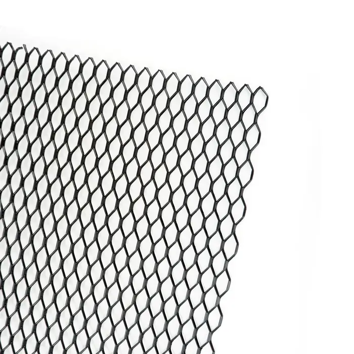 Grille de pare-chocs de voiture de course en aluminium, 100x33cm, filet de ventilation, noir, argent