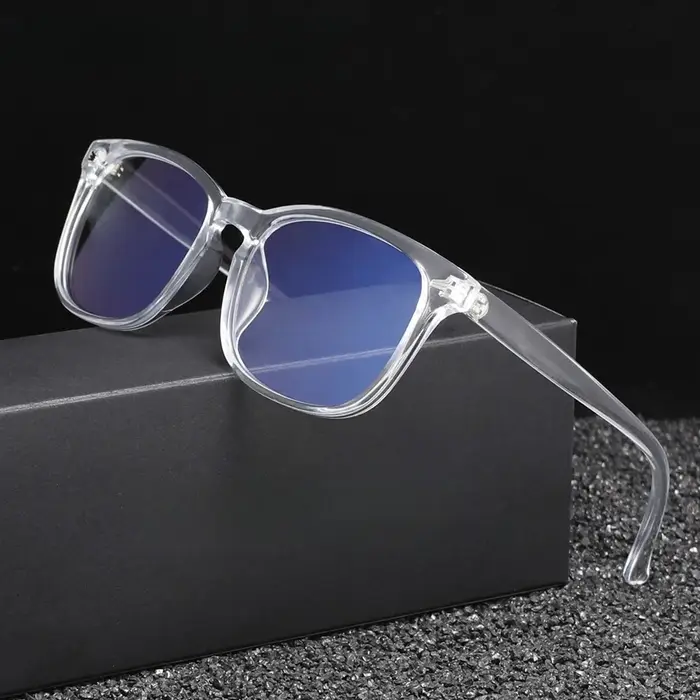 Lunettes anti-lumière bleue classiques carrées pour hommes et femmes, tendance, adaptées à un usage 