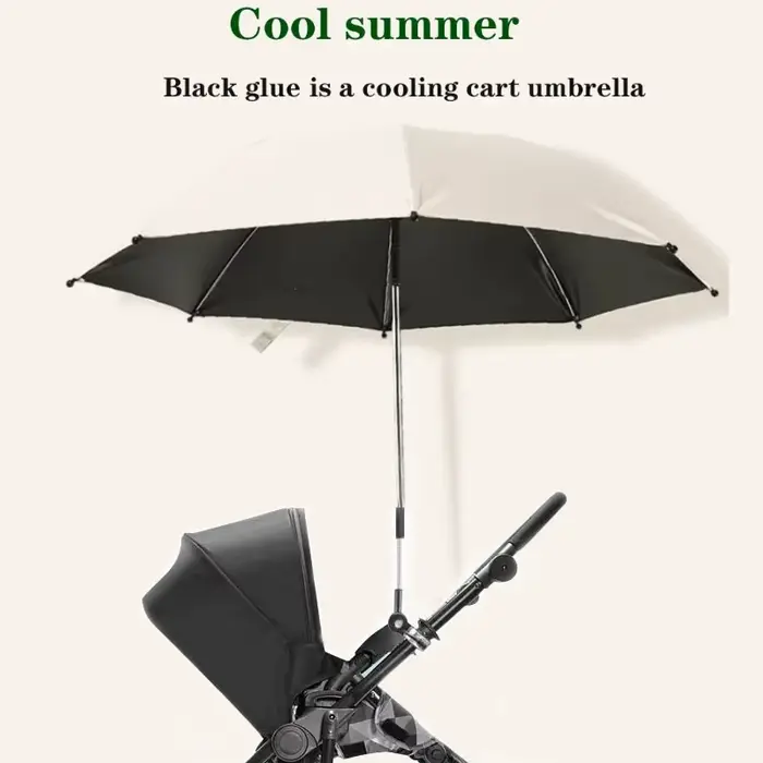 Parapluie pliant pour poussette de bébé protection solaire uv pluie parasol réglable 360 degrés sécurité bébé sorties occasions spéciales