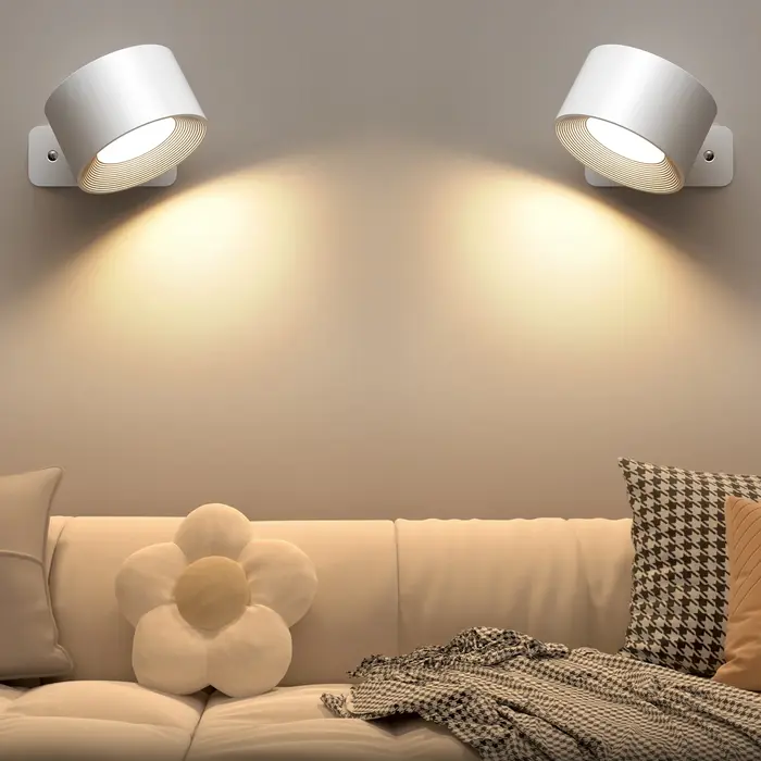 Murale Interieur, Lampe Murale Touch LED avec Port de Charge USB Contrôle Tactile, 3 Niveaux de Lumi