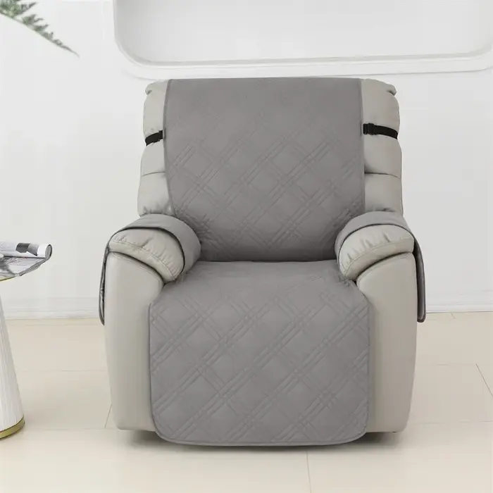 Housse de fauteuil inclinable imperméable, 1 place, couleur unie, matelassée, pour animaux de compag