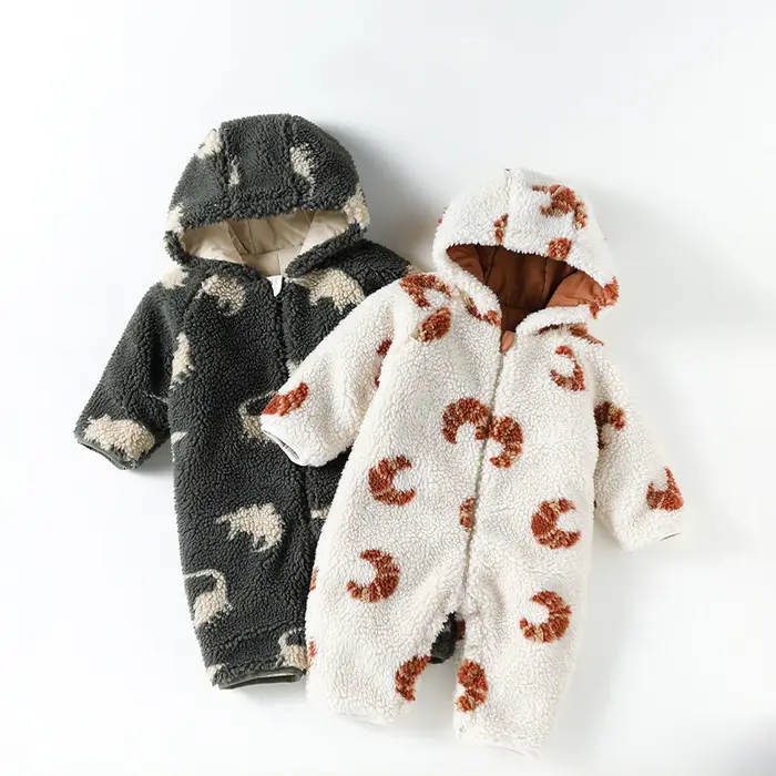Combinaisons en velours pour bébés filles, motif dessin animé, chaudes et épaisses, pour l'automne e
