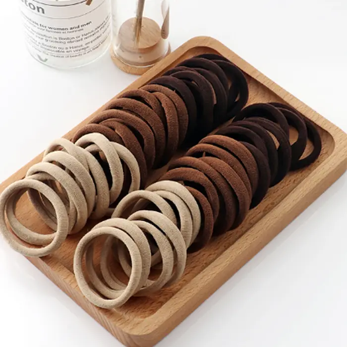 50/100 morceaux d'élastiques à cheveux noir et blanc, bandes à cheveux pour femmes, bandes à cheveux
