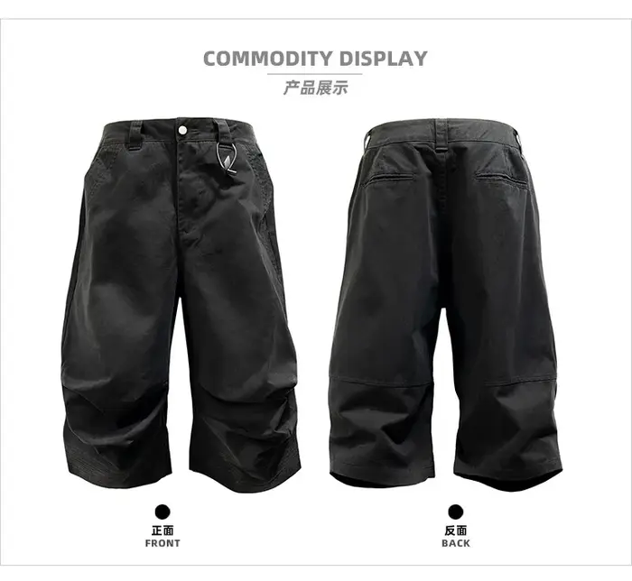 MIJKO Shorts plissés Scimitar Seven-Eighths pour hommes et femmes 8534 #