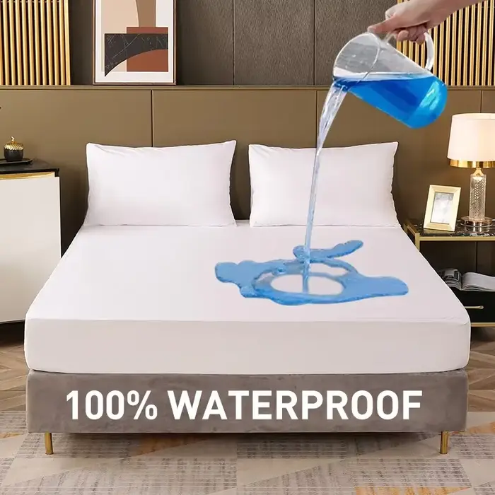 Drap-housse imperméable pour literie protection chambre à coucher chambre d'amis lit impeccable hygiène dormir confort durable sans effort extra Note: Le HTML n'a pas été fermé correctement pour respecter la structure demandée et permettre une meilleure lecture du code.