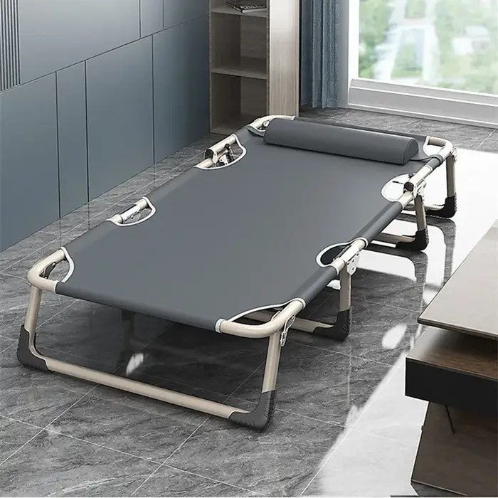 Chaise de plage inclinable multifonctionnelle lit pliant bureau portable pause déjeuner détente extérieure intérieure