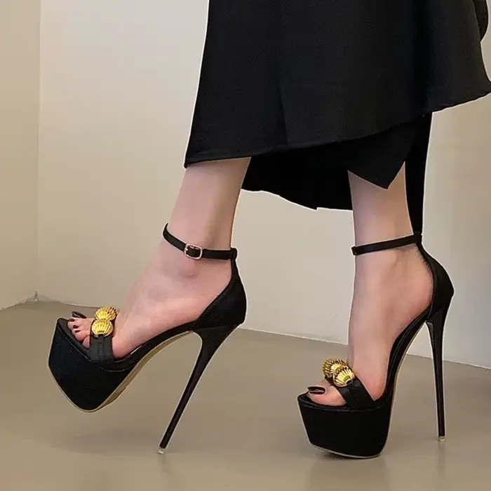 Liyke – sandales d'été à talons super hauts de 16CM pour femmes, chaussures de soirée à bout ouvert 