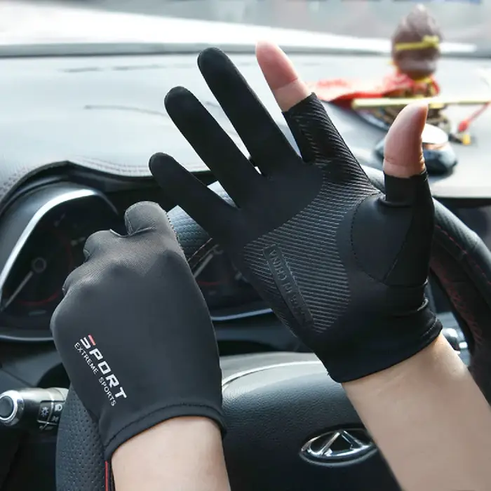 Gants de pêche pour Sport de plein air, 1 paire, écran tactile, équipement de protection fin Anti Uv