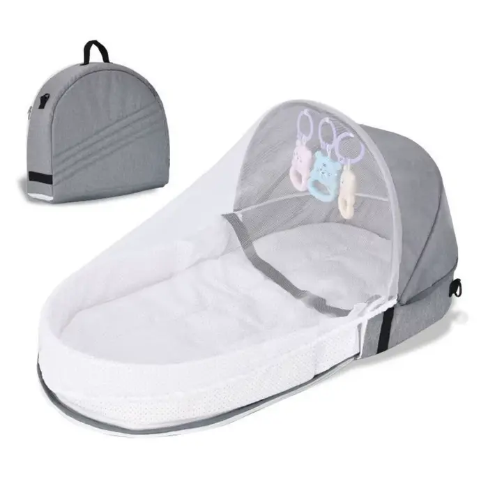 Lit de voyage pliable simple pour bébés nouveau-nés, lit anti-pression portable, léger et facile à t