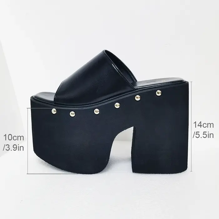 Gdgydh-Sandales à talons compensés pour femmes, style européen et américain, semelle optique, pantou