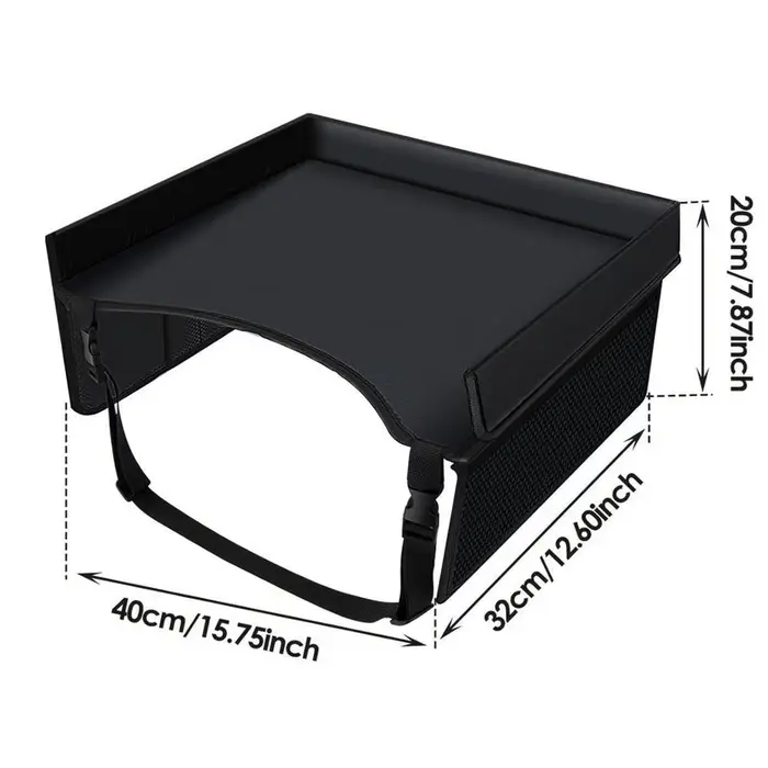 Plateau de voyage pour siège auto, table de jeu, organisateur de rangement, porte-gobelet, étanche, 