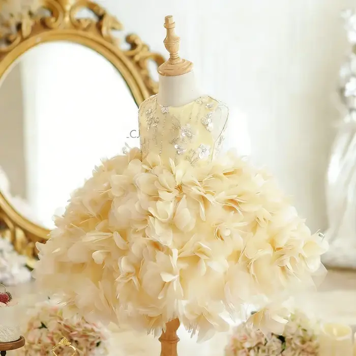 Robe de cérémonie rose pour filles, idéale pour le premier anniversaire, les demoiselles d'honneur, 