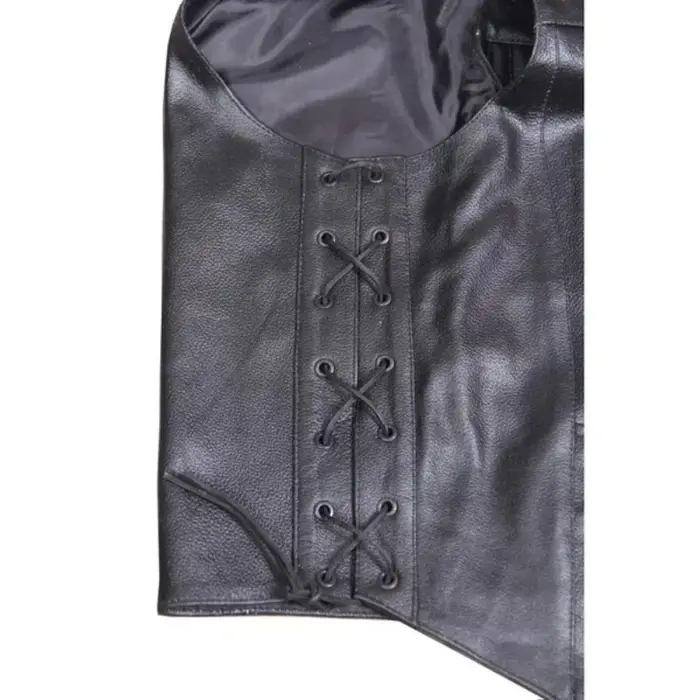 Veste en cuir rétro pour homme - haut sans manches - style disciplinaire - chevalier médiéval - vest