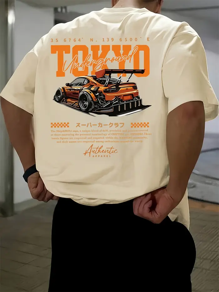 T-shirt manches courtes col rond homme, 100% coton, à la mode, décontracté, ample, grande taille, mo