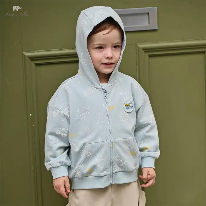 Vestes à capuche pour enfants Dave Bella, automne printemps, vêtements pour garçons, mode enfant, ve