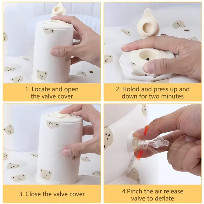 Siège Gonflable pour Bébés Apprendre à S'asseoir Manger Jouer à la Maison Camping Occasions Spéciales Bébés de 3 à 36 Mois