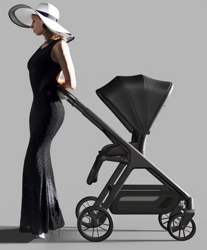 Poussette bébé haute vue peut s'asseoir ou s'allonger, légère et pliable, poussette bidirectionnelle