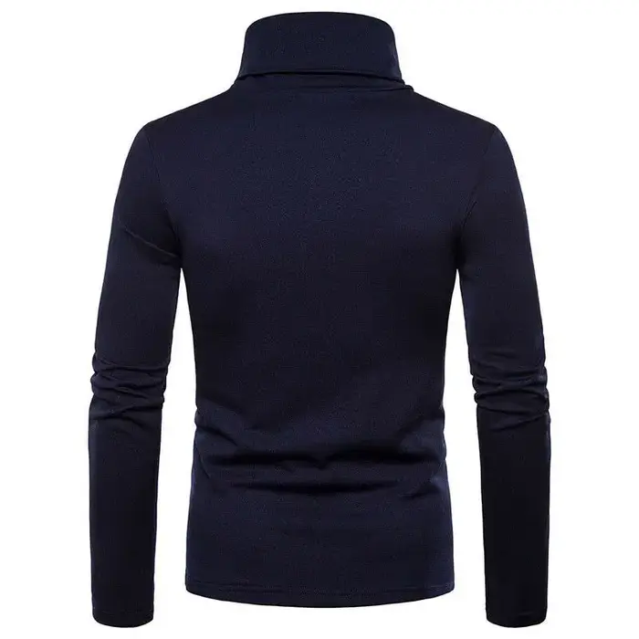 Pulls à col roulé pour hommes automne-hiver, décontractés, thermiques, manches longues, coupe ajusté
