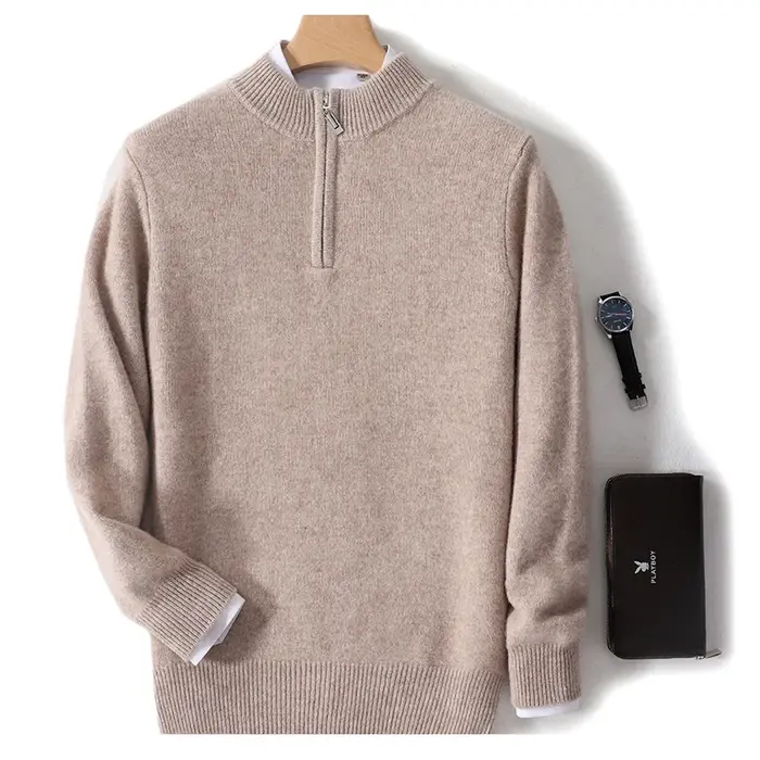 Pull en tricot décontracté pour hommes, 2024 pure laine, vêtements classiques, vent anglais, solide,