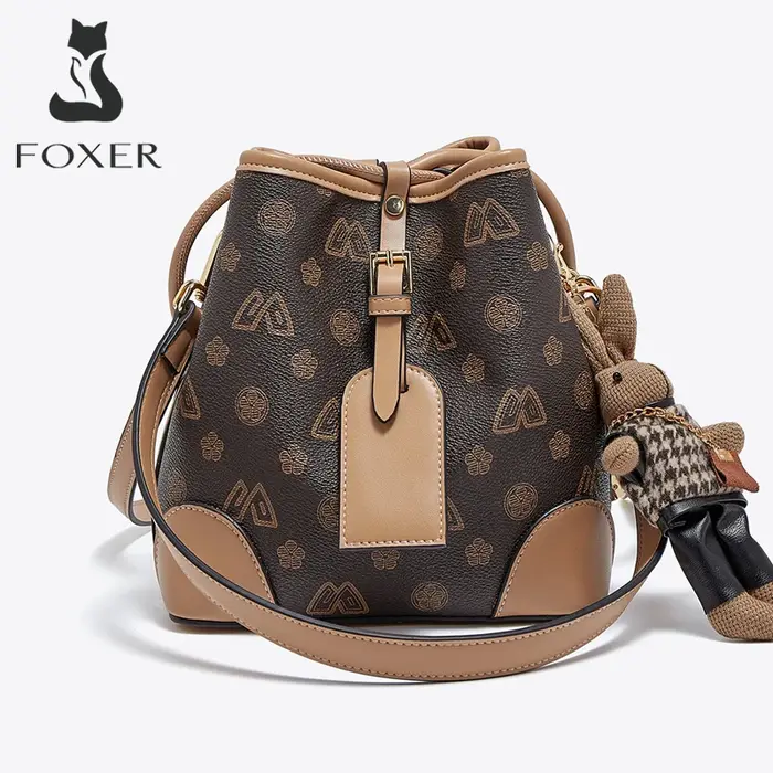 FOXER femmes mode sac à bandoulière seau épaule sac à main sac à main pour dame cadeau pour femme pe