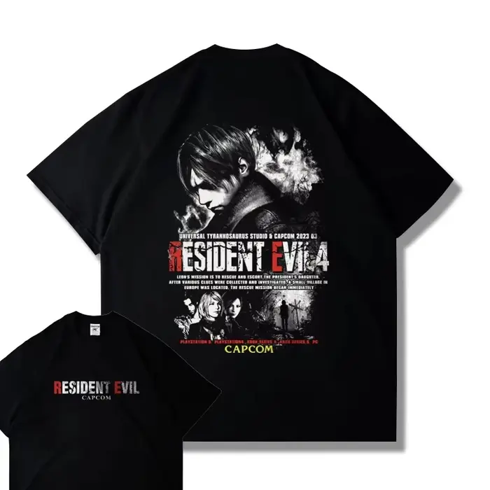CAPCOM-T-Shirt à Manches Courtes pour Homme et Femme, Vêtement Imprimé Saint Valentin, Harajuku, Y2k