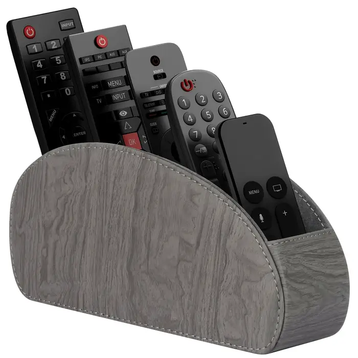 Support de télécommande en cuir PU, 5 compartiments, organisateur multi-appareils pour TV/DVD/Blu-Ra
