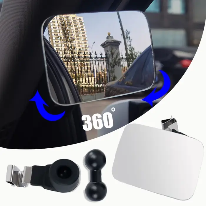 Rétroviseur d'angle mort auxiliaire de voiture, rétroviseur convexe intérieur, grand Angle de 360 de