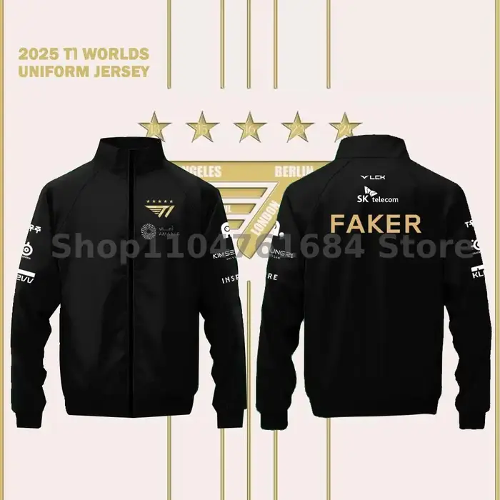 Veste d'équipe en édition limitée cinq étoiles du champion du club d'Esports Lol de championnat du m
