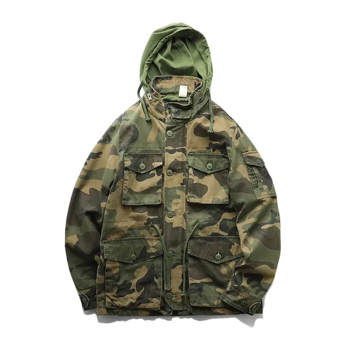 Veste matelassurera lourde rétro américaine, coupe-vent, manteau d'outillage de poche, style militai