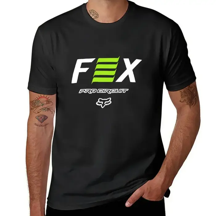 Fox-T-Shirt à Manches Courtes pour Homme, Vêtement Pro Circuit, à vaccage Rapide, PO gy, Sublime Ani