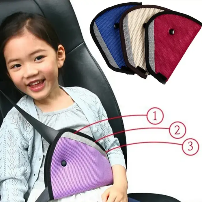 Ceinture de sécurité triangulaire pour enfants confortable et sûre pour usage quotidien et occasions spéciales en voiture