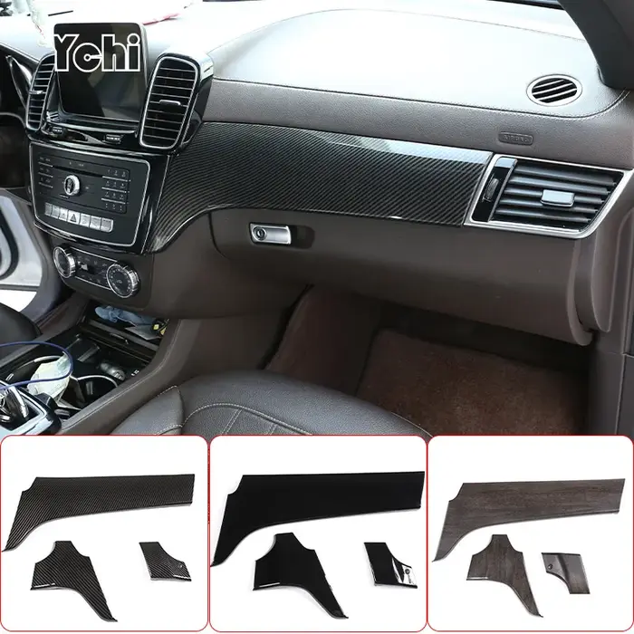 Pour Mercedes Benz GLE 350 GLS 400 classe 2016-2019 ABS plastique voiture intérieur Console centrale