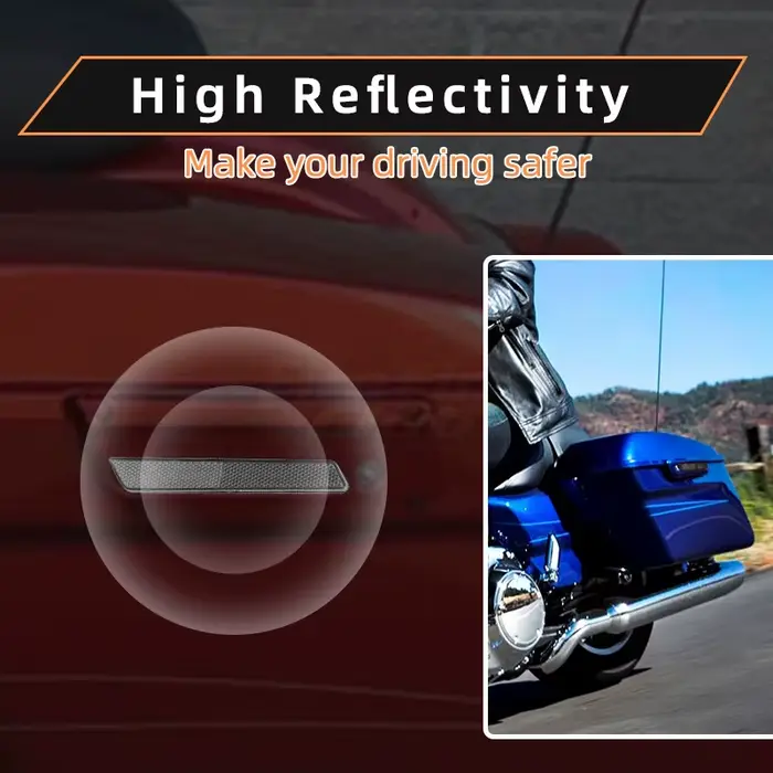 Couvercle de loquet de réflecteur de protection de sacoche de moto fumée ABS pour Harley Touring Roa