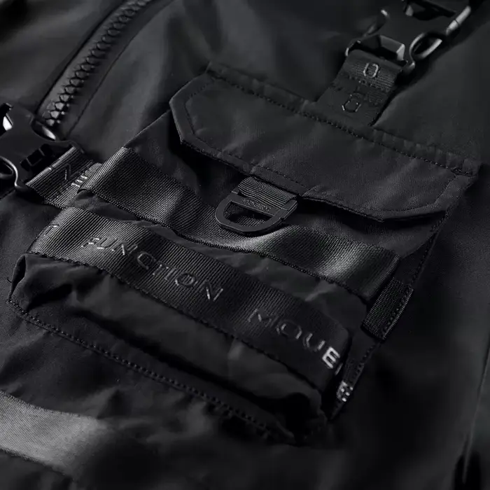 Veste à capuche pour homme, Streetwear Hip Hop, Coupe-vent combiné, Multi-poches, Vêtements fonction