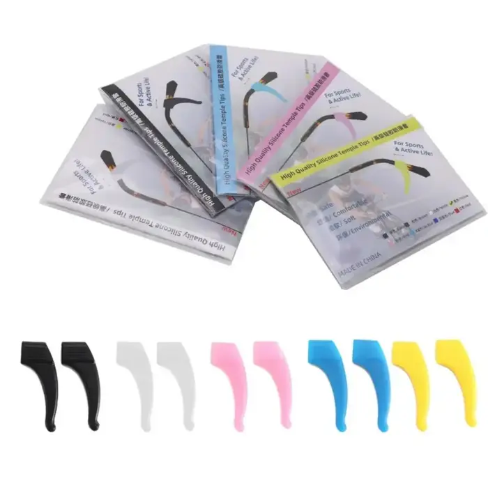 Poignée d'oreille antidérapante en Silicone, 10/20 pièces, pour lunettes, jambe, crochet d'oreille, 