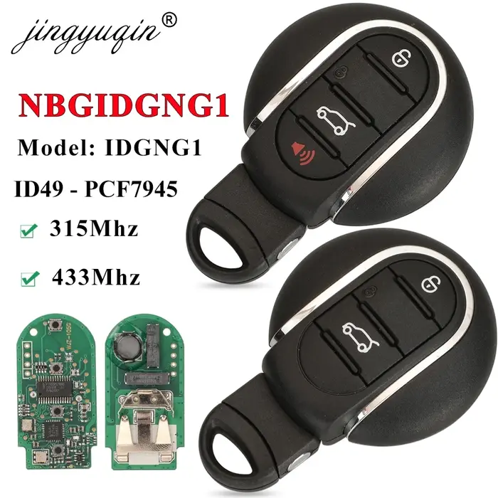 Jingyuqin 3/4BTN clé de voiture à distance intelligente 315MHz 434MHz ID49 pour BMW Mini Cooper Coun