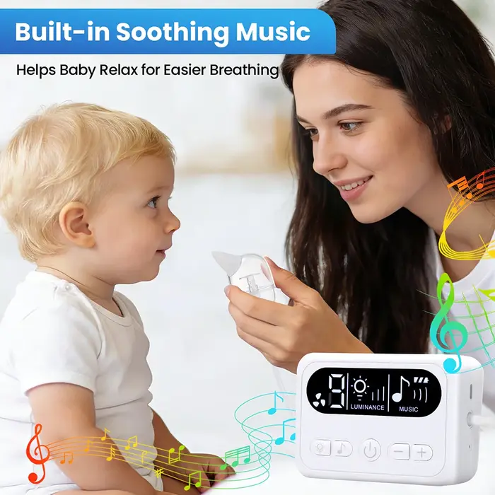 Aspirateur nasal électrique pour bébé avec musique et comptines rechargeable pour soulager les congestions nasales et améliorer le sommeil des enfants occasions spéciales