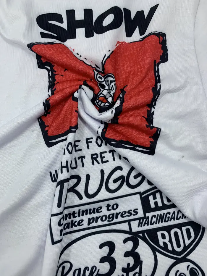 T-shirt col rond micro élastique respirant pour hommes européens et américains, été avec lettres per