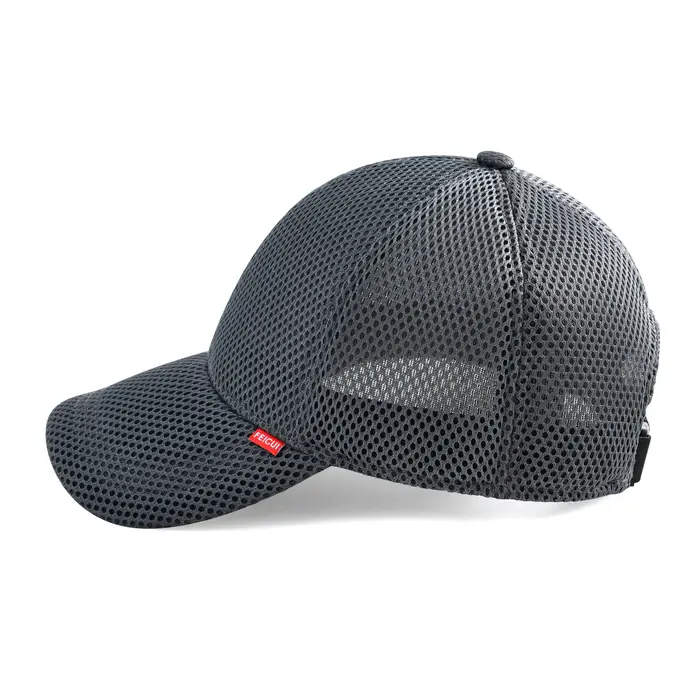 Casquette de baseball unisexe FEICUI 6 panneaux en maille pour l'été, casquette de course couleur un