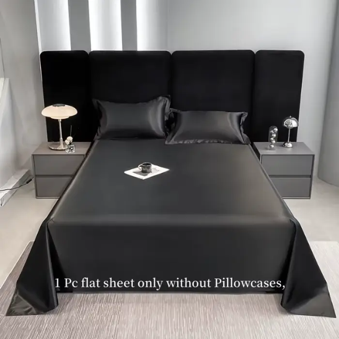 Draps de lit en satin uni pour chambre à coucher confortable et élégante à offrir pour femme et homme pour toutes occasions