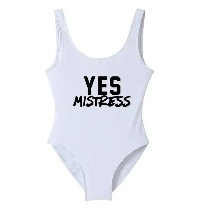 YES MISTRESS-Maillot de bain une pièce pour femmes, tenue sexy, drôle, dos nu, monokini, mignon, bad