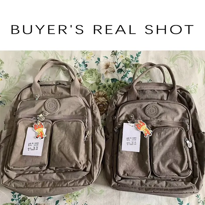 Sac à dos imperméable en Nylon pour femmes, poignée souple, solide, multi-poches, fermeture éclair, 